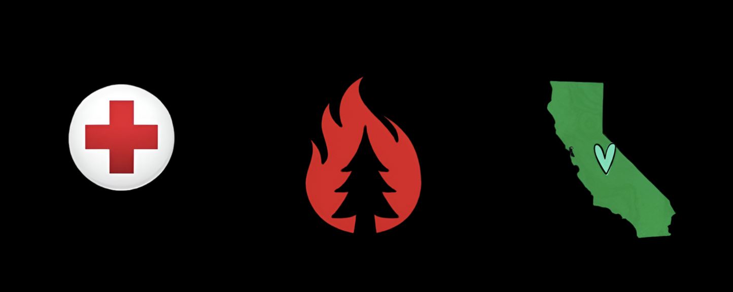 LA Wildfire Relief: Tee w/ Sticker Pack