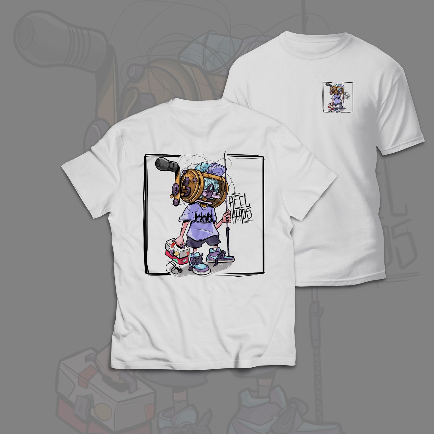 Reel Heads Single Art Tee - White